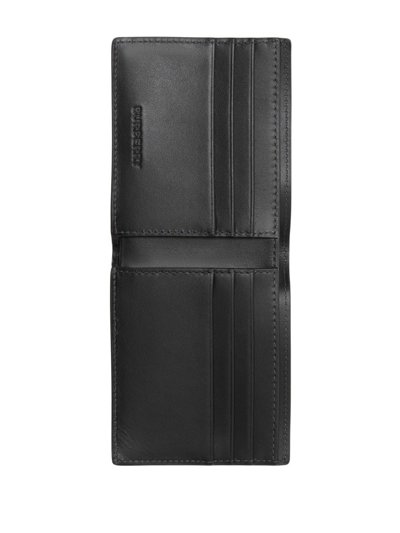 Shop Burberry Check Bi-fold Wallet In Black
