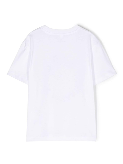 Shop Stella Mccartney Logo-print Cotton T-shirt In Weiss
