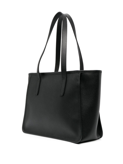 Shop Longchamp Le Foulonné Leather Tote Bag In Schwarz