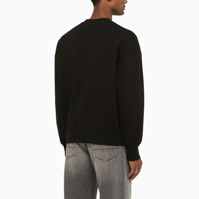Shop Ami Alexandre Mattiussi Ami Paris Crewneck Sweatshirt With Patch In Black