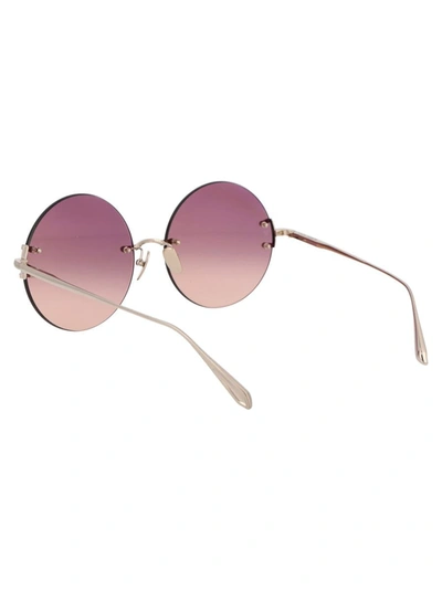 Shop Linda Farrow Sunglasses In Light Gold / Wine Grad