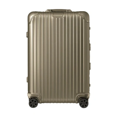 Shop Rimowa Original Check-in M Luggage In Titanium_2