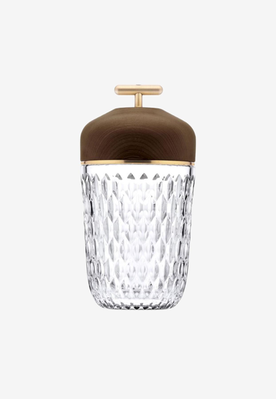 Saint Louis Folia Dark Wood Portable Lamp In Transparent