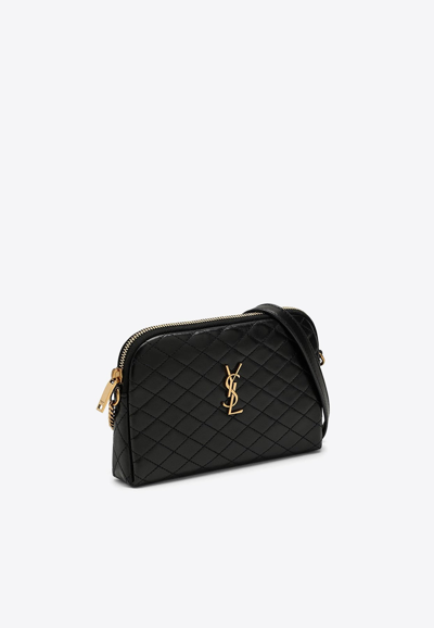 Shop Saint Laurent Gaby Crossbody Bag In Quilted Leather In Black