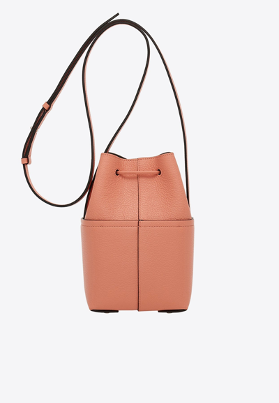 Ferragamo Gancini Bucket Bag In Coral