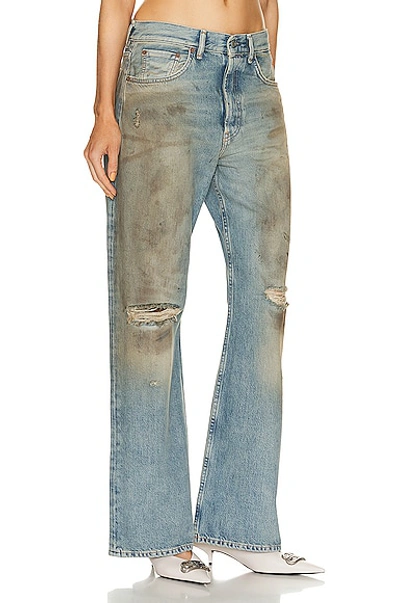 Acne Studios Blue Loose-fit 2021f Jeans In Mid Blue