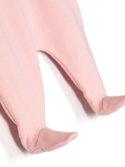 Shop Moschino Teddy-bear Print Jersey Romper In Pink