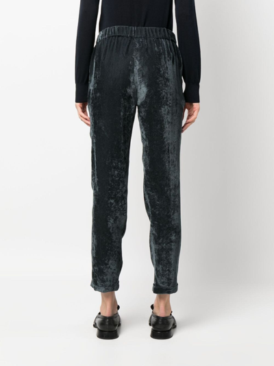 Fabiana Filippi Drawstring-waist Velvet Trousers In Green