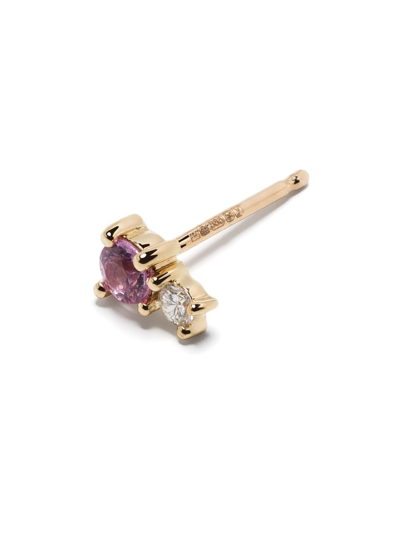 Adina Reyter 14k Yellow Gold Amigos Sapphire And Diamond Stud Earrings In Gold