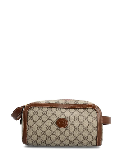 Shop Gucci Interlocking G Toiletry Case In Multi