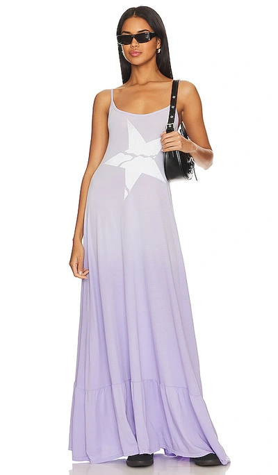 Shop Lauren Moshi Beatrix Cracked Star Maxi Dress In Lavender