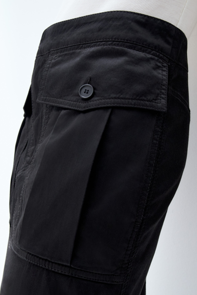 Shop Filippa K Long Cargo Skirt In Black