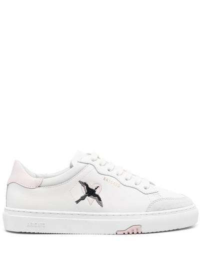 Shop Axel Arigato Clean 90 Embroidered Leather Sneakers - Women's - Calf Leather/rubber In White