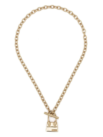 Shop Jacquemus Gold-tone Le Collier Chiquito Pendant Necklace
