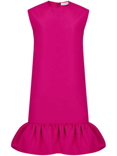 Shop Nina Ricci Minikleid Mit Gerüschtem Saum In Pink