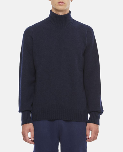 Shop Drumohr High Neck Wool Sweater In Blue