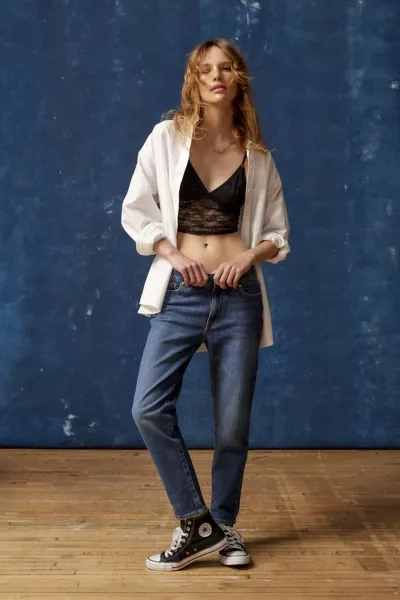 Shop Bdg Mid-rise Skinny Jean In Tinted Denim, Women's At Urban Outfitters