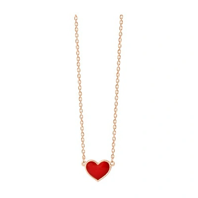 Shop Vanrycke Heart Emoji Necklace In Or_rose