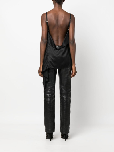 Dsquared2 Chantilly-lace Asymmetric Top In Black