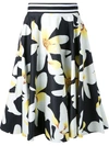 ALICE AND OLIVIA Magnolia Print A-Line Skirt,DRYCLEANONLY