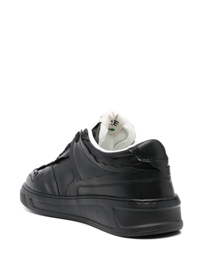 Shop Msgm Fg1 Panelled Sneakers In Black