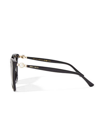 Shop Jimmy Choo Rua Cat-eye Sunglasses In Black
