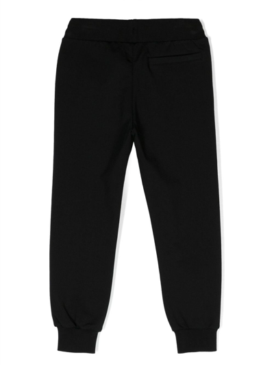 Philipp Plein Junior Logo-print Drawstring Track Pants In Black