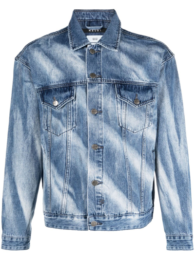 Shop Ksubi Oh G Jacket Kaos Denim Jacket In Blue