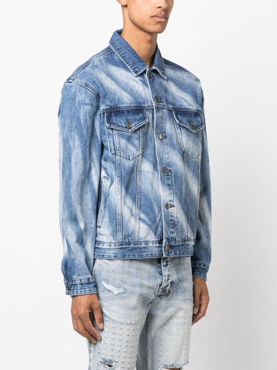 Shop Ksubi Oh G Jacket Kaos Denim Jacket In Blue