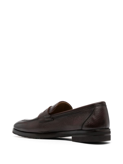 Shop Henderson Baracco Leather Penny Loafers In Brown