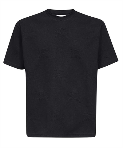 Shop Burberry Ekd Technical Cotton Piqué T-shirt In Black