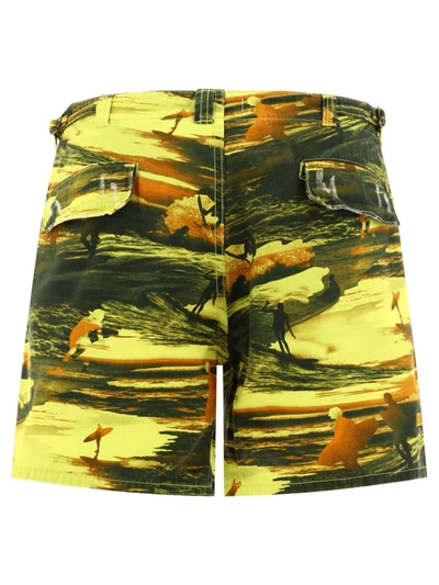 Shop Erl "acid Sunset" Shorts In Green