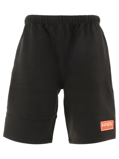Shop Kenzo "logo Classic" Shorts With Patch In Black