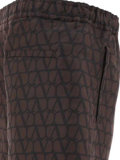 Shop Valentino "toile Iconographe" Bermuda Shorts In Brown