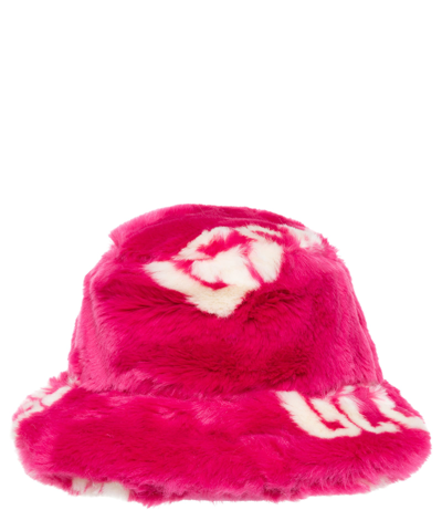 Gcds All-over Monogram-pattern Bucket Hat In Fuchsia