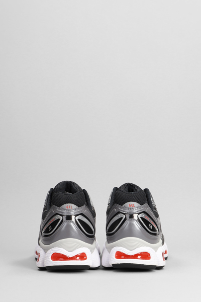 Shop Asics Gel-nimbus 9 Sneakers In Silver Synthetic Fibers