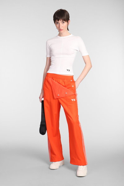 Shop Y-3 Pants In Orange Polyester