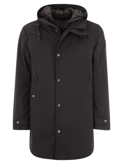 Shop Woolrich 3-in-1 Hooded Jacket In Black