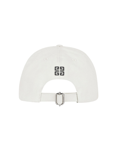 Shop Givenchy Stone Grey Baseball Hat With  4g Embroidery In Grigio