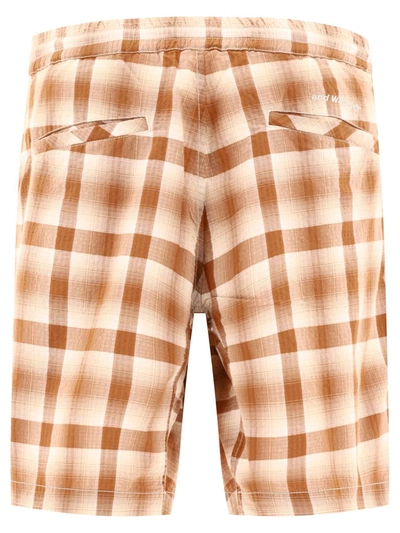 Shop And Wander "dry Check" Shorts In Brown