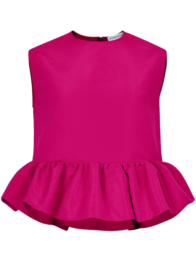 Shop Nina Ricci Peplem-hem Top - Women's - Polyester In Pink
