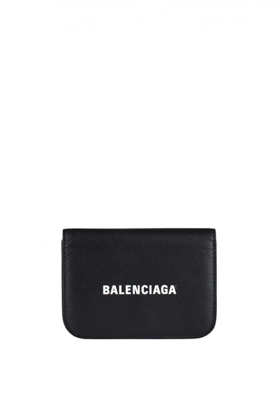 Balenciaga Black Mini Cash Bifold Wallet