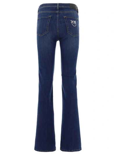 Shop Pinko "flora No Belt" Jeans In Blue