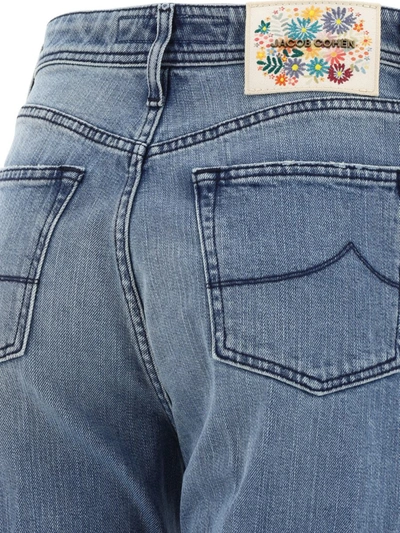 Shop Jacob Cohen "jane" Selvedge Jeans In Blue