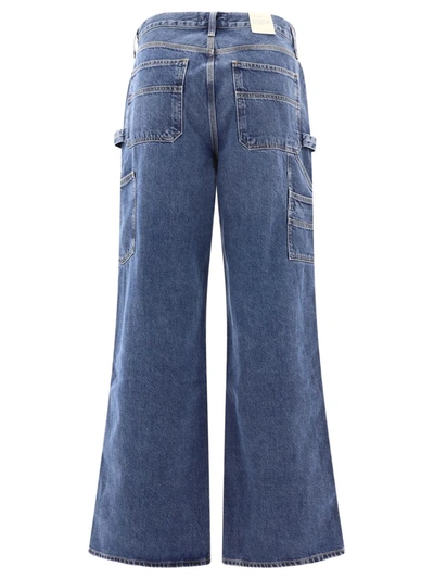 Shop Agolde "magda" Carpenter Jeans In Blue