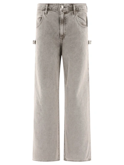 Shop Agolde "magda" Carpenter Jeans In Grey