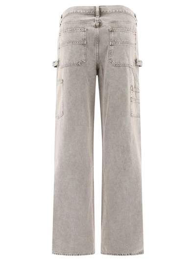 Shop Agolde "magda" Carpenter Jeans In Grey