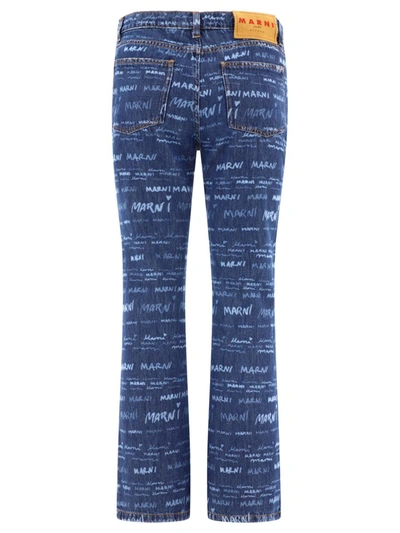 Shop Marni "mega" Jeans In Blue