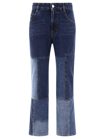 Shop Chloé Cropped Flared Jeans In Blue