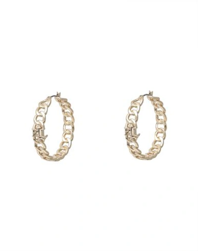 Shop Lauren Ralph Lauren Gold Polished Chain Hoop Earings Woman Earrings Gold Size -